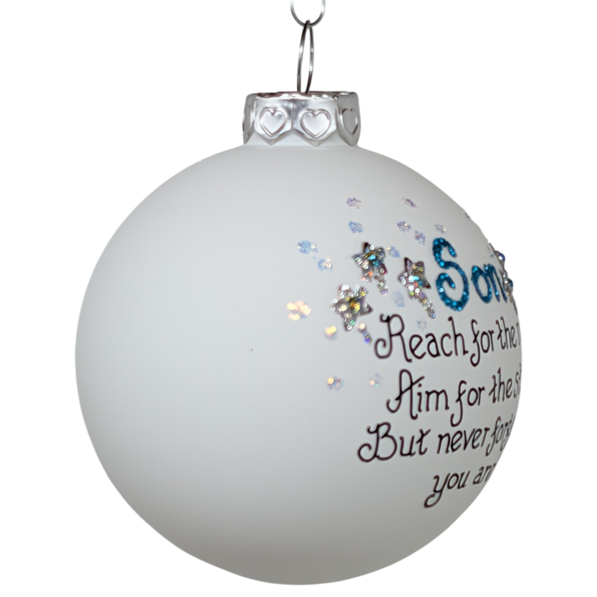 Christmas Keepsake Glass Ornament - Son - Reach for the Moon