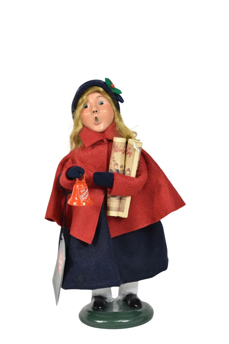 Salvation Army Girl with Bell Caroler