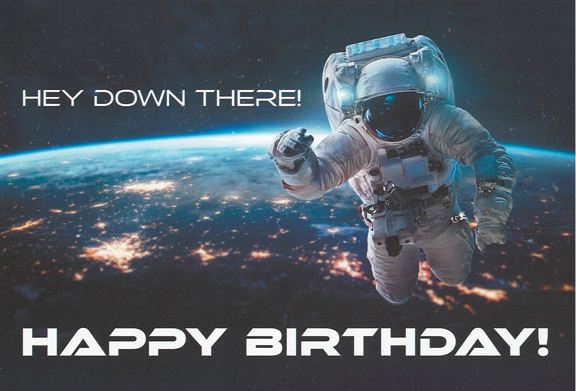 Birthday Card - Happy Birthday From Space