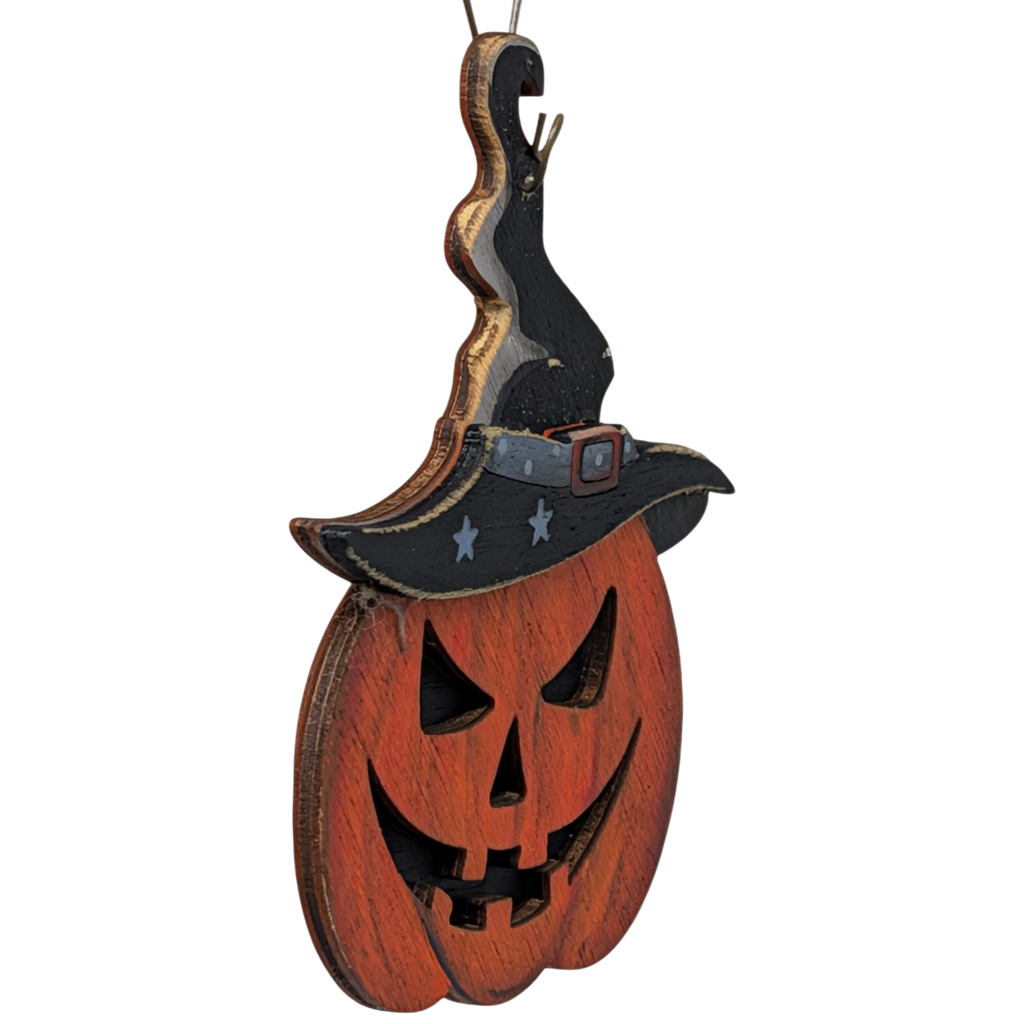 The Grand Jack-O'-Lantern Wooden Ornament