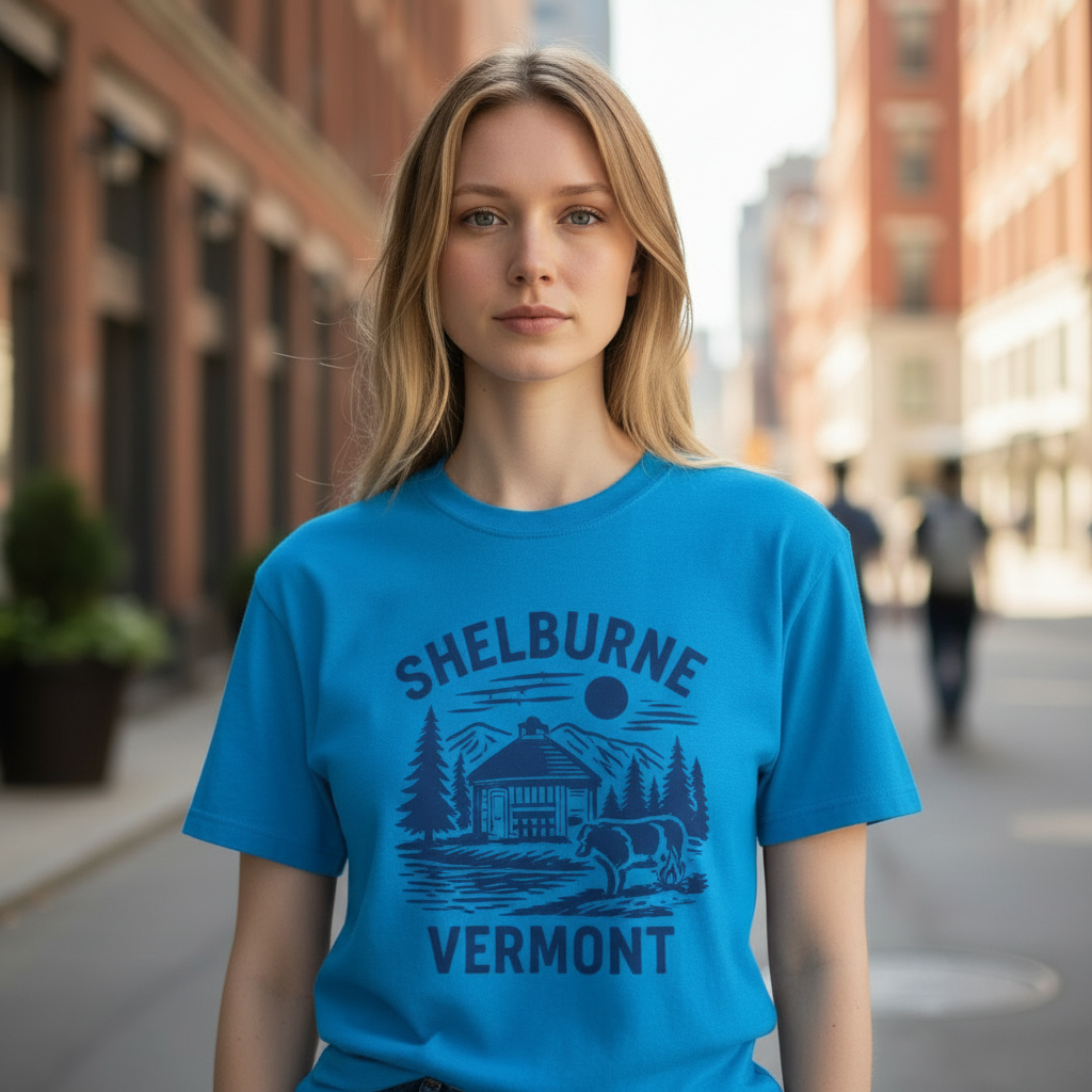 Shelburne Vermont Graphic Tee – Saphire -