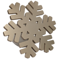 Wood Snowflake Design Riser Rose Gold