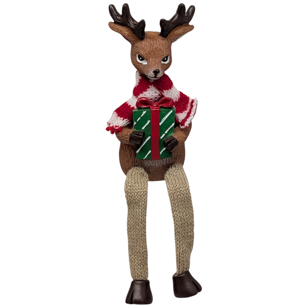 Reindeer Shelfsitter Holding Present