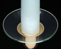 Single Glass Bobeche - Silver Rim