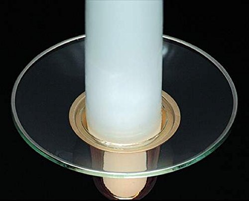 Single Glass Bobeche - Silver Rim
