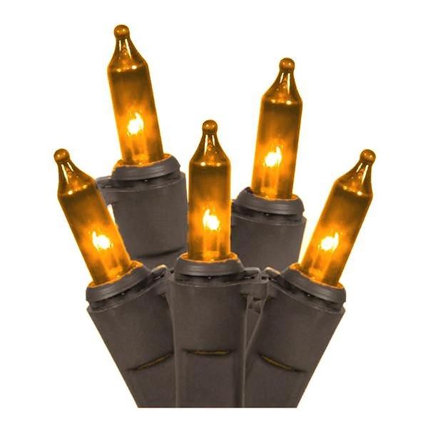 Orange Flame Mini Light String - 100 Lights - 24 Feet long