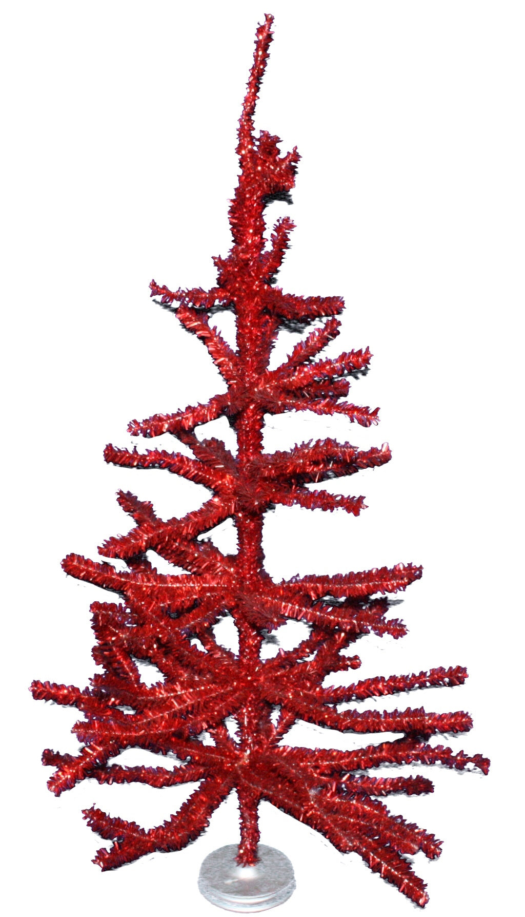Tinsel Tree - Coral Red 48 Inch