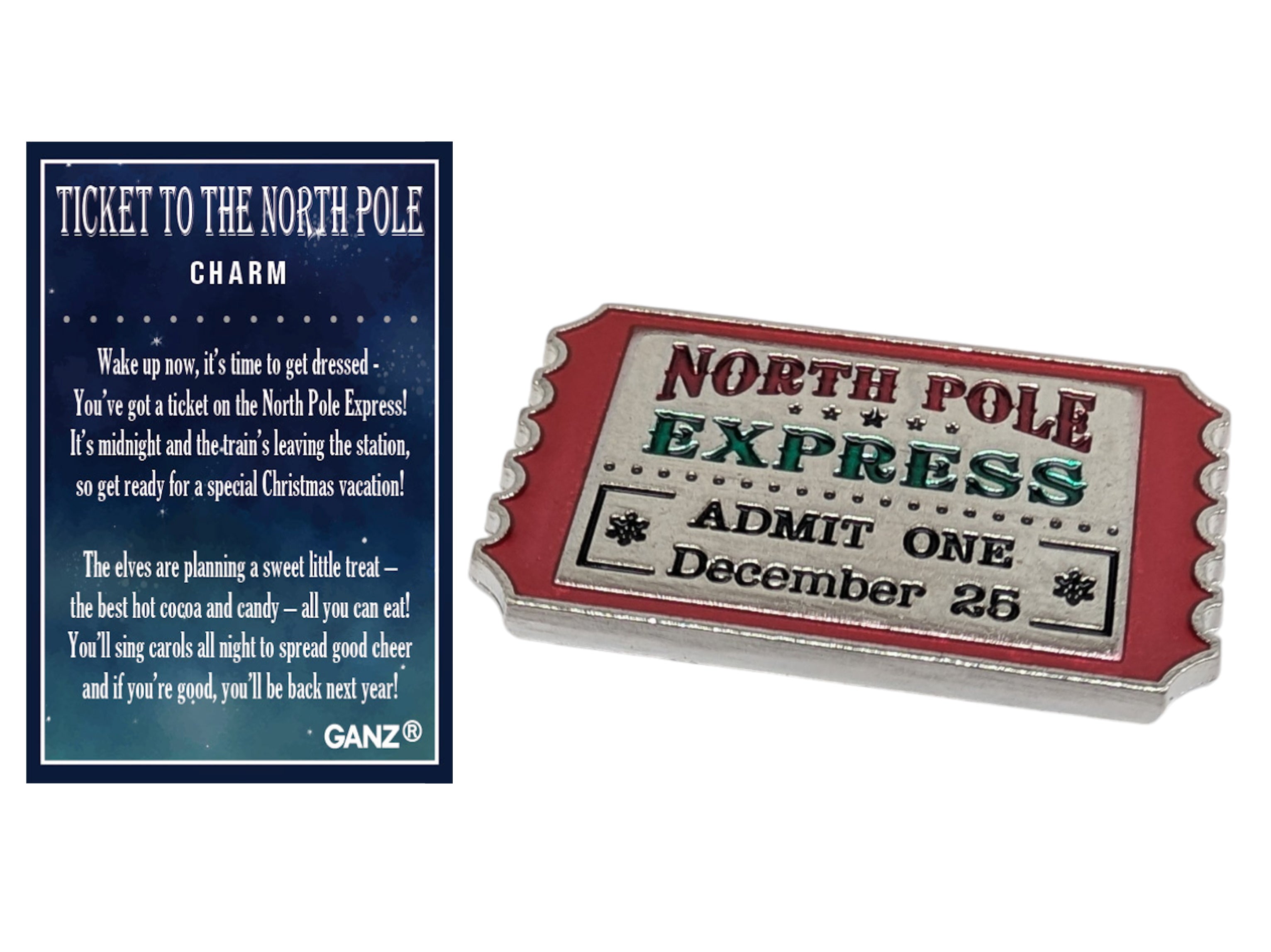 Ticket to the North Pole: A Magical Holiday Pocket Charm