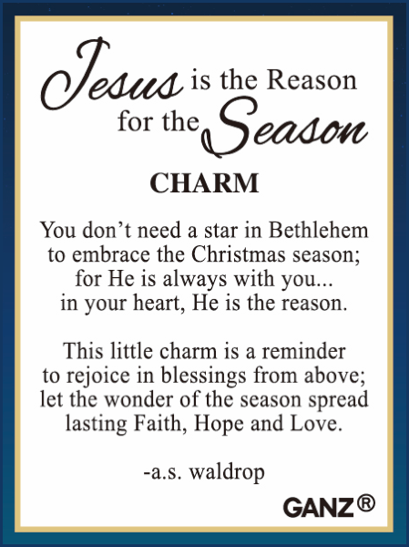 Jesus is the Reason for the Season Charm With Story Card