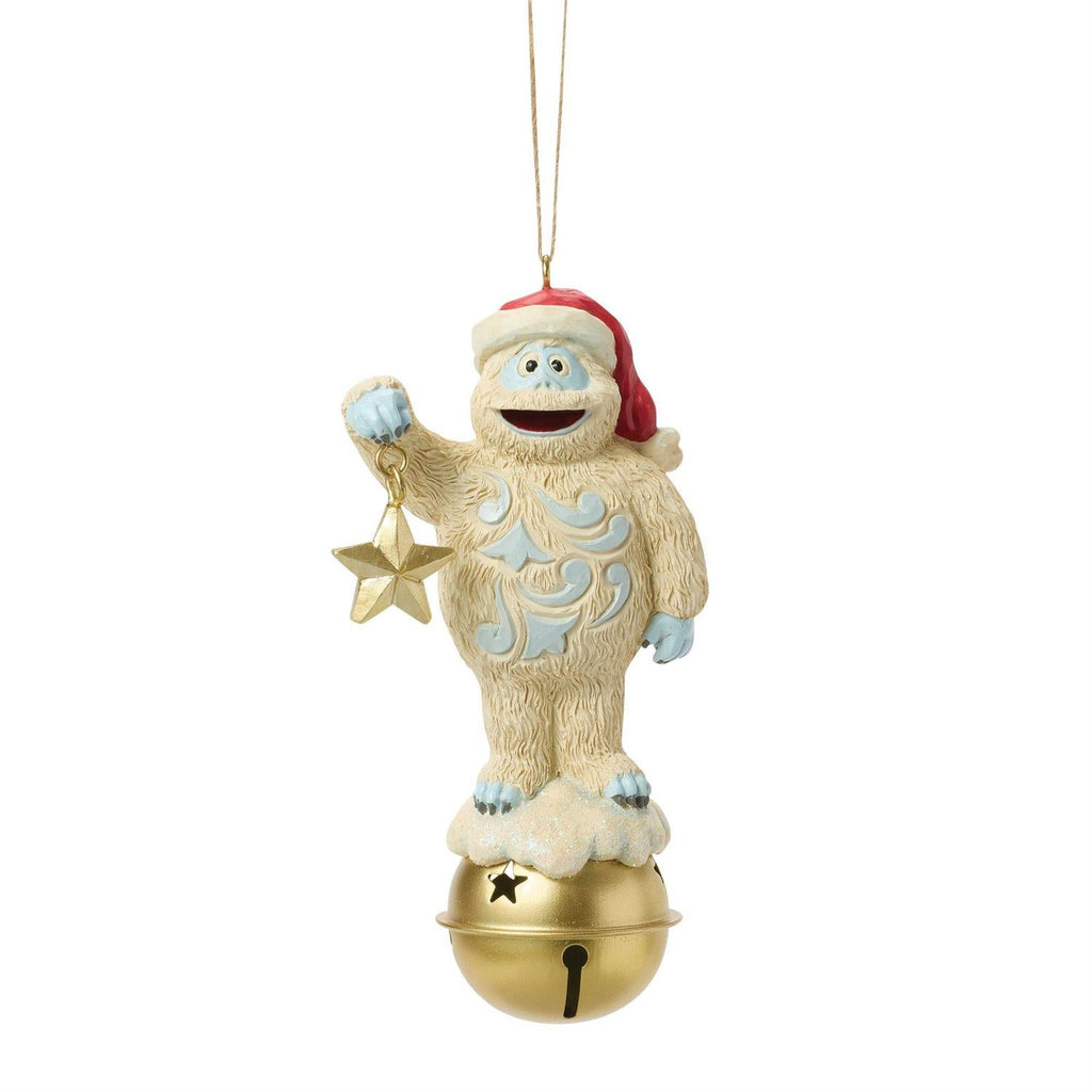 Bumble Holding Dangling Star on Bell Ornament