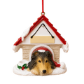 Ceramic Doghouse Ornament - Sheltie