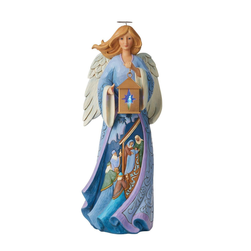 Nativity Angel with Lantern Figurine