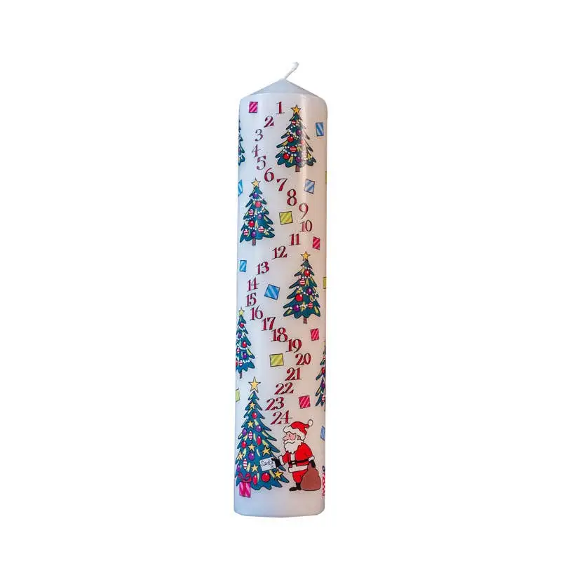 Christmas Trees Advent Large Pillar Candle
