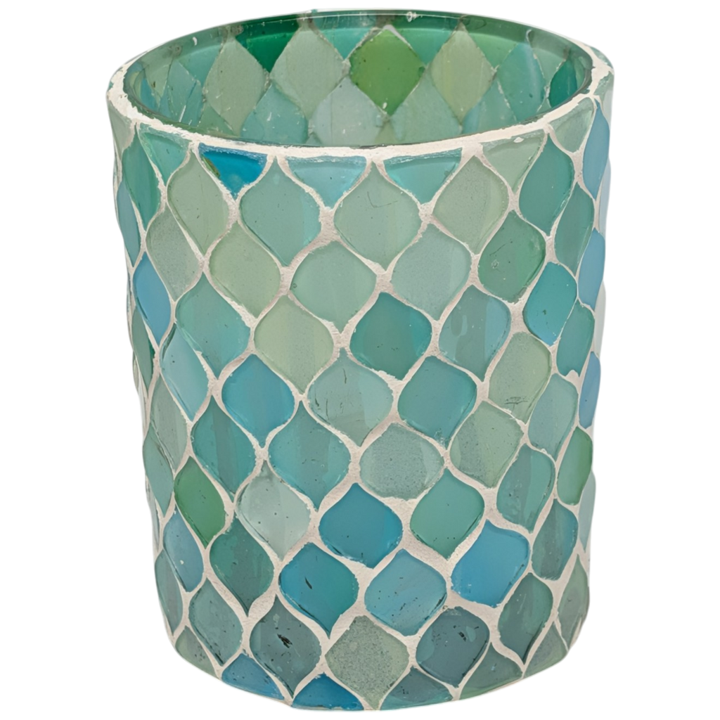 Luminescent Turquoise Gem: The Tiny Treasured Candleholder