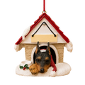 Ceramic Doghouse Ornament - Miniature Pinscher