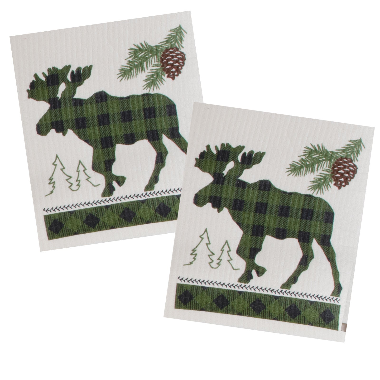 Northern Grace: The Moose Swedish Fun Cloth 2 Pack