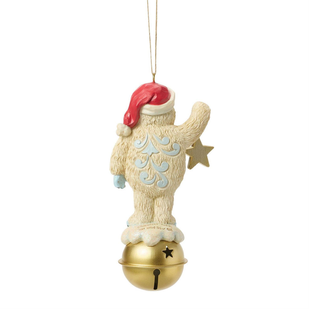 Bumble Holding Dangling Star on Bell Ornament