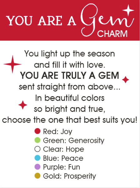 You Are A Gem Charm - Red