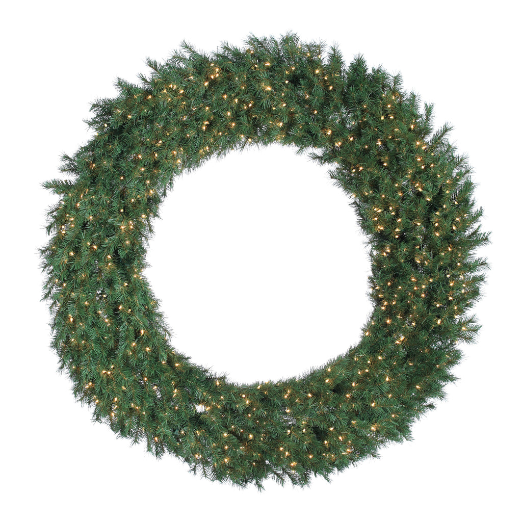 Huge 5 Foot Aspen Spruce Wreath - Clear Lights