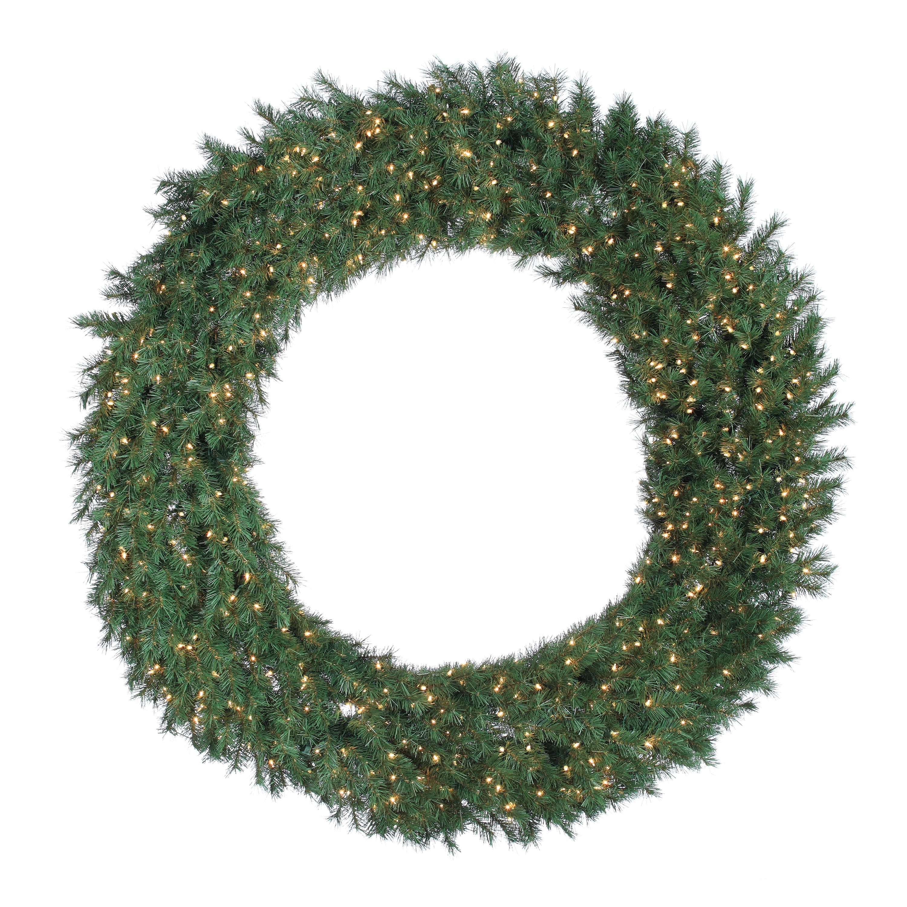 Huge 5 Foot Aspen Spruce Wreath - Clear Lights
