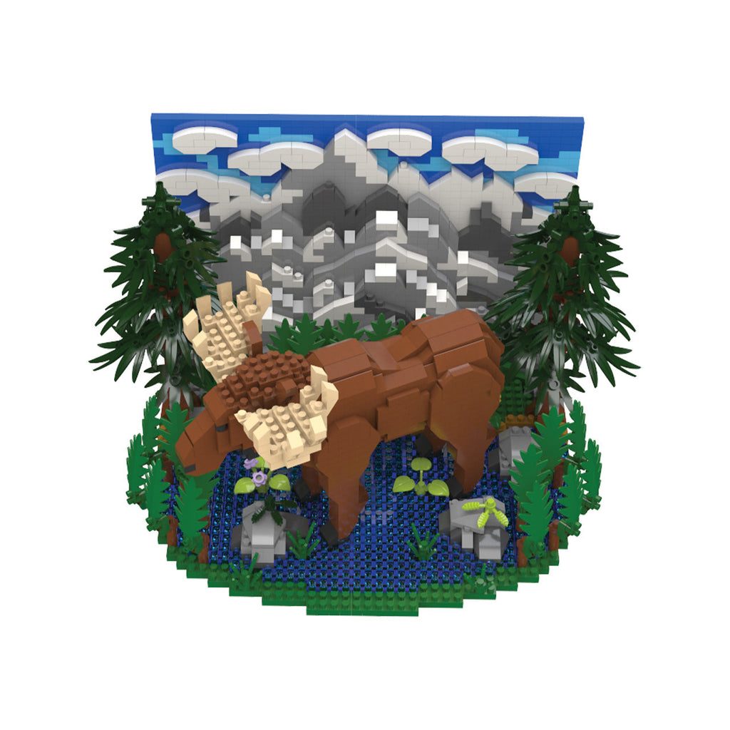 Mini Building Blocks - Moose Scene