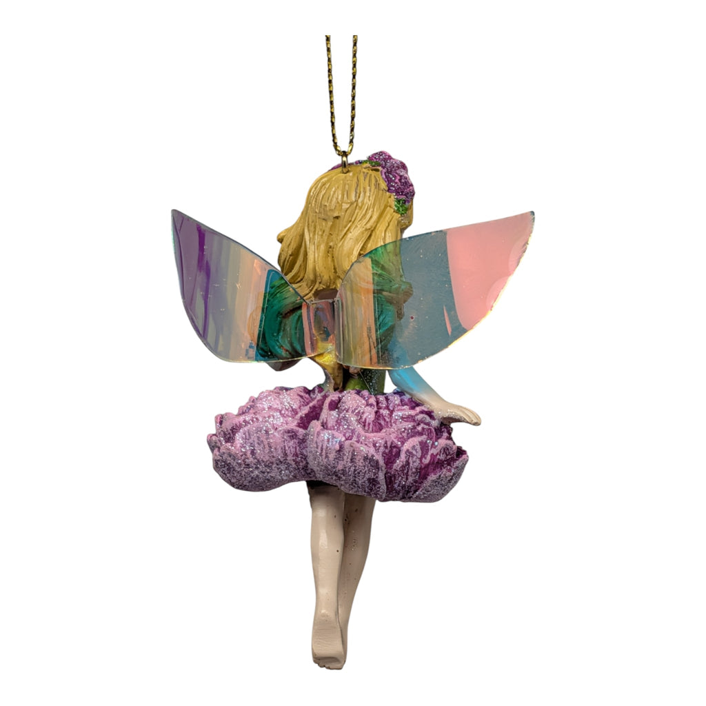 Peony Princess: Delicate Flower Fairy Ornament
