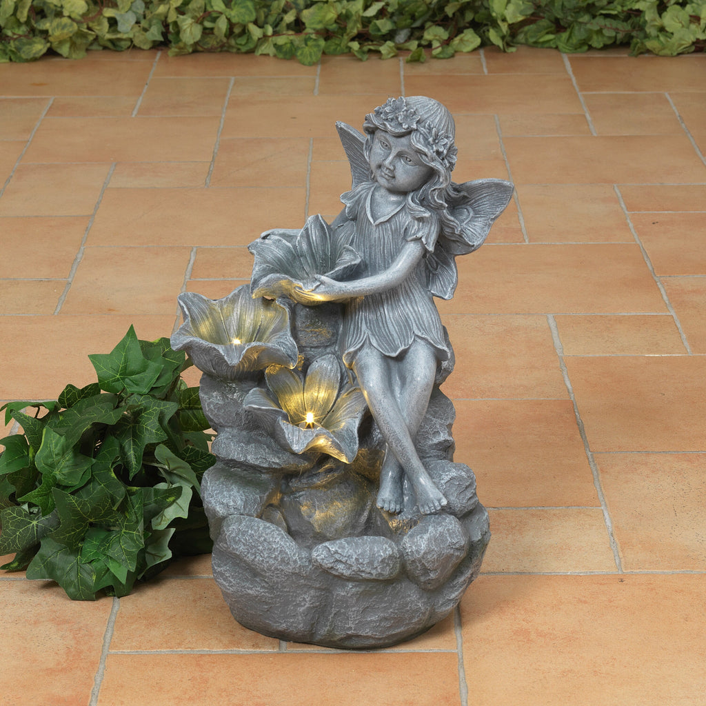 Blossom Fairy Lighted Garden Fountain