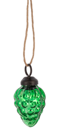 Green Glass Pinecone Ornament