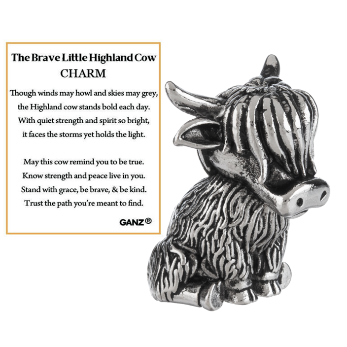 The Brave Little Highland Cow Charms