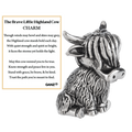 The Brave Little Highland Cow Charms