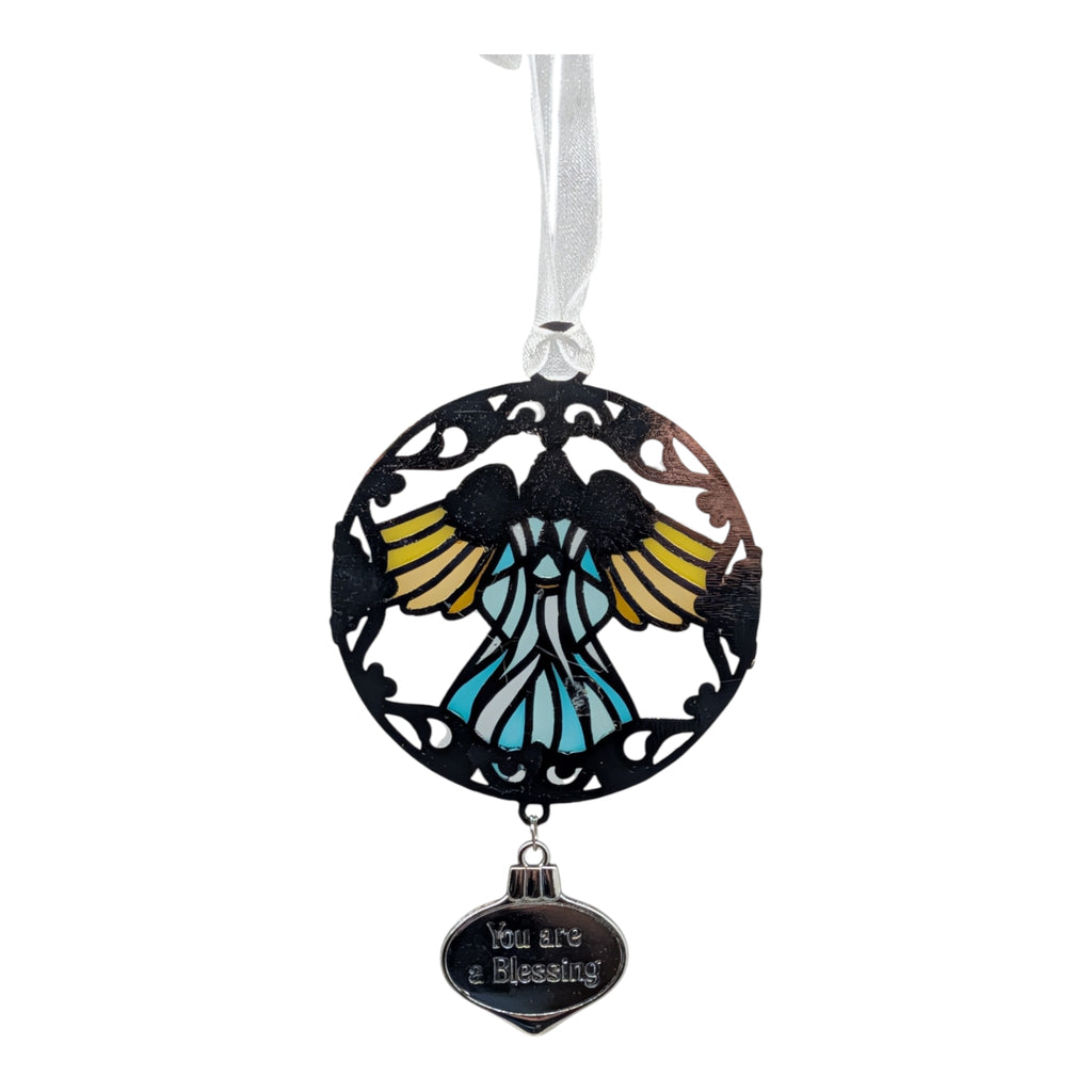 You Are a Blessing Guardian Angel - Colors of Christmas Ornament