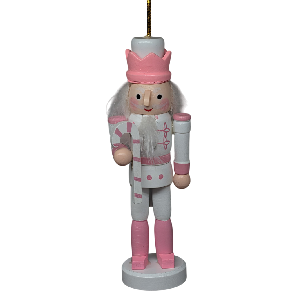 Pink And White Nutcracker Ornament - Set Of 5