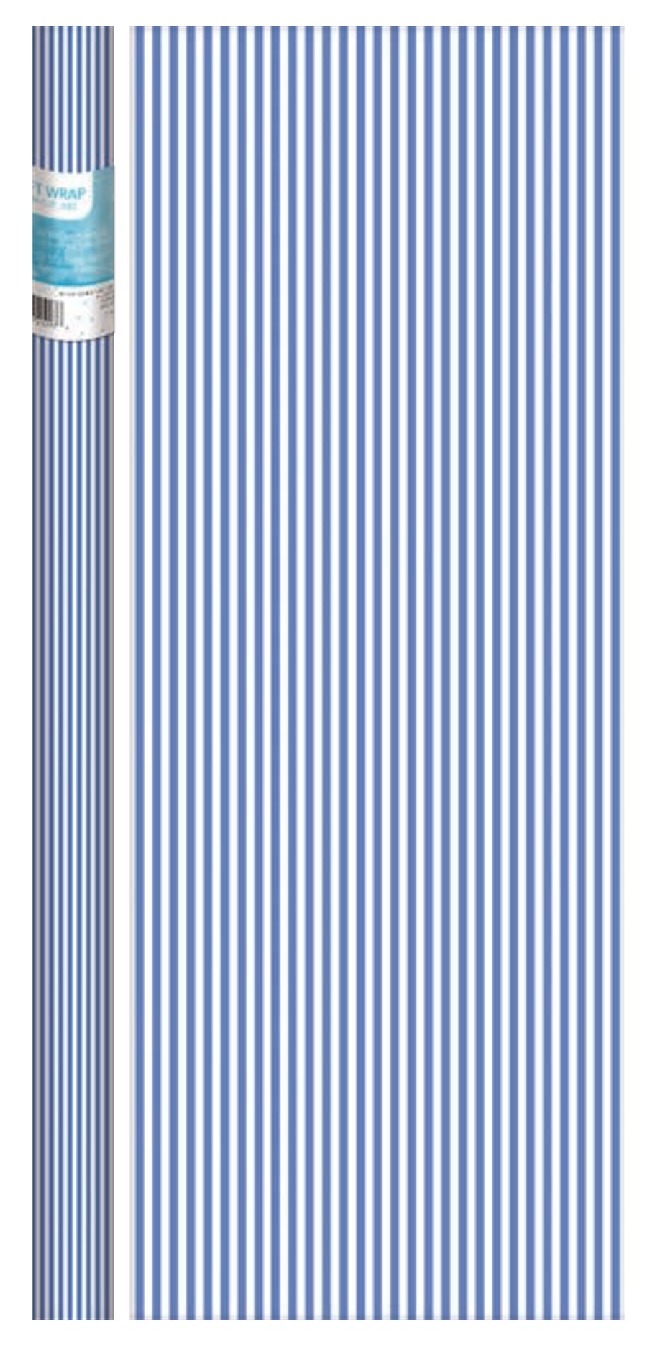 Blue and White Stripe Gift Wrap