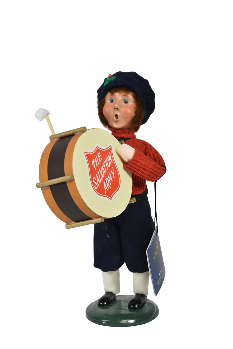 Salvation Army Boy with Drum Caroler
