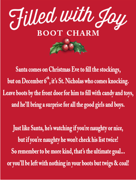 Filled with Joy Boot Charm