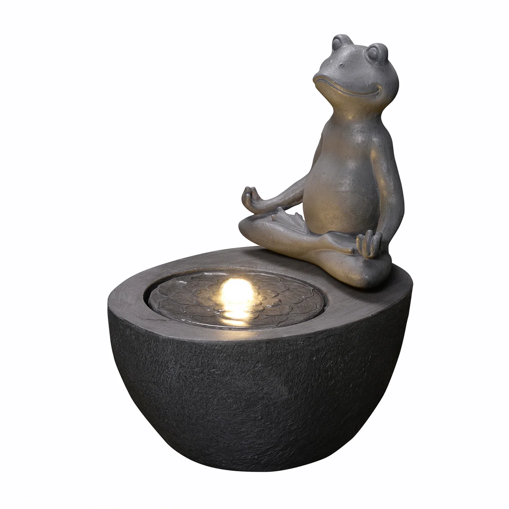 Lighted Frog Water Fountain