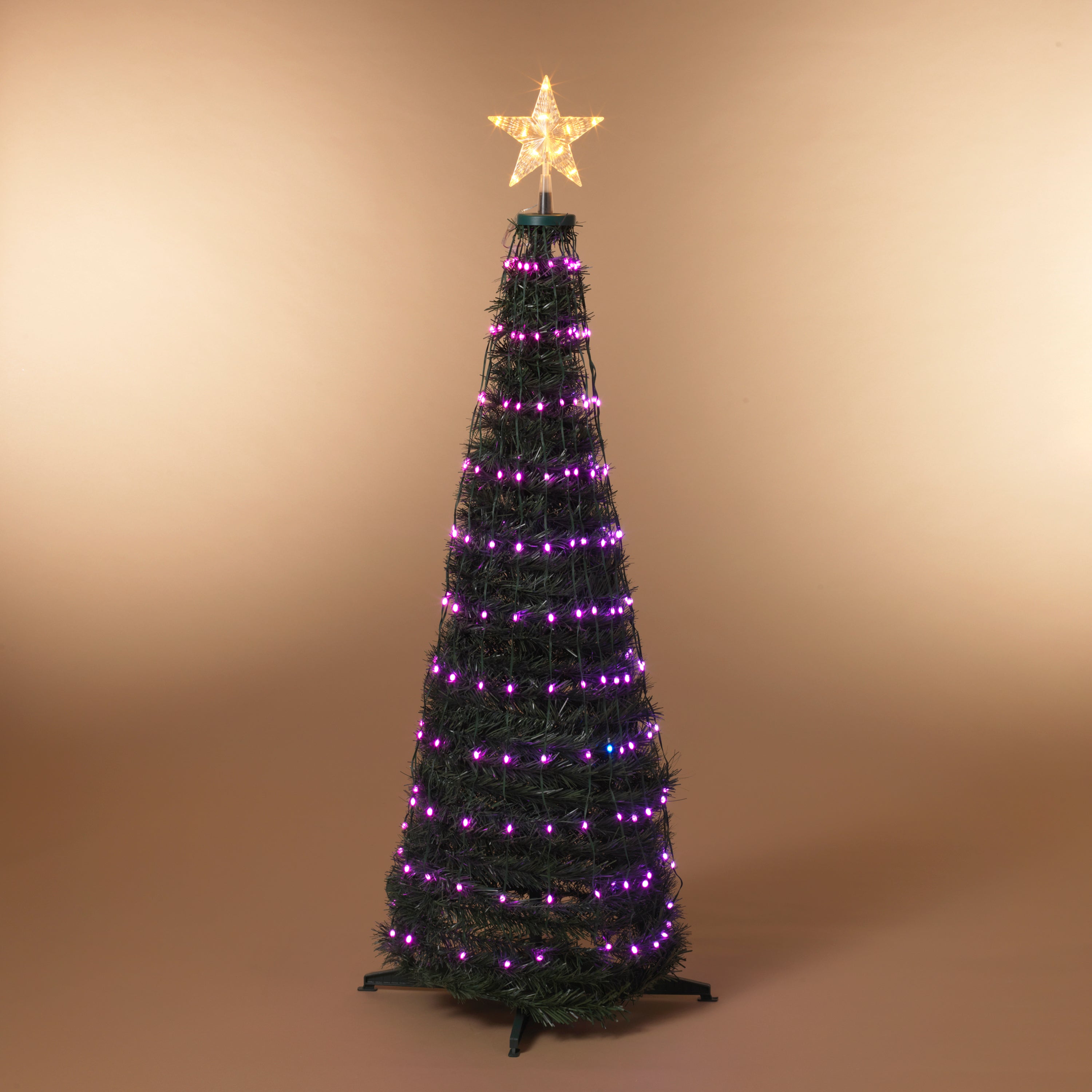 Steel Frame Pole Tree with Color Change LED Lighting - 4 Feet Tall