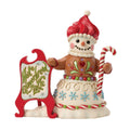 Gingerbread Snowman Sign Figurine