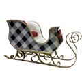 Black and White Holiday Sleigh - Large