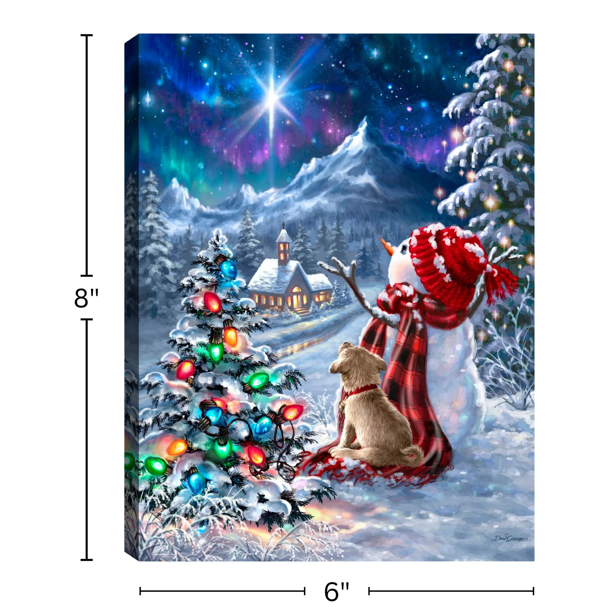 Lighted Easel Artwork - Follow the Star