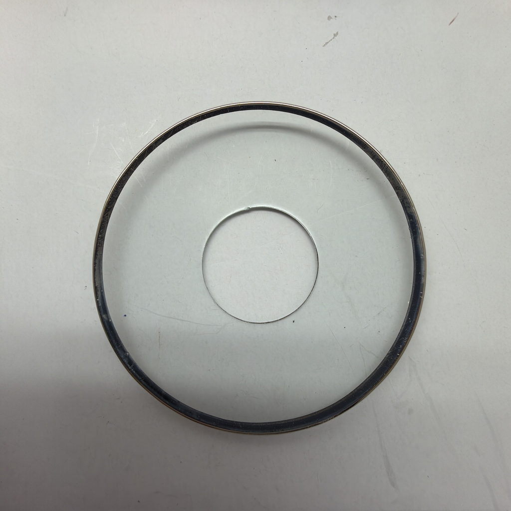 Single Glass Bobeche - Silver Rim