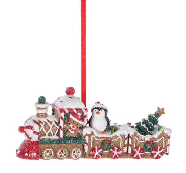 Gingerbread Train with Penguin
