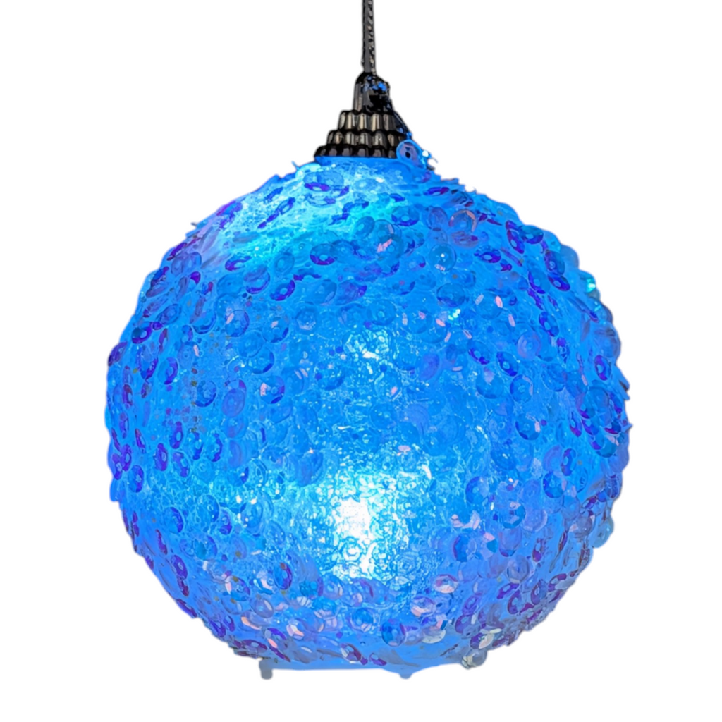 Lighted Ball Ornament - 3 Inch - Sequin Radiance