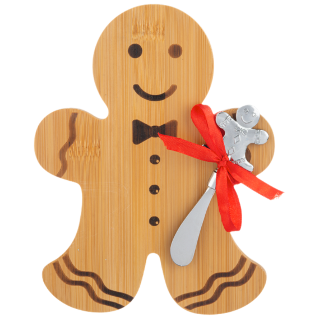 Gingerbread Merry Christmas Serving Board with Spreader