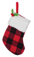 Mini Stocking Gift Card Holder - Red/Black Plaid