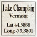 Local Towns Ceramic Coaster - Lake Champlain