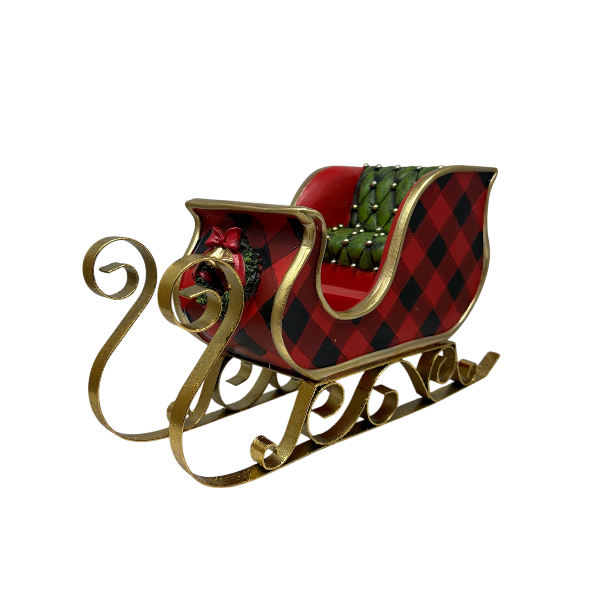 Resin & Metal Holiday Sleigh - Large