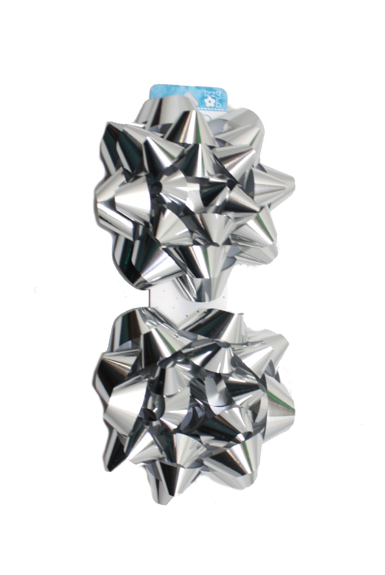 Set of 2 Jumbo Silver Bows