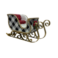 Black and White  Holiday Sleigh - Medium