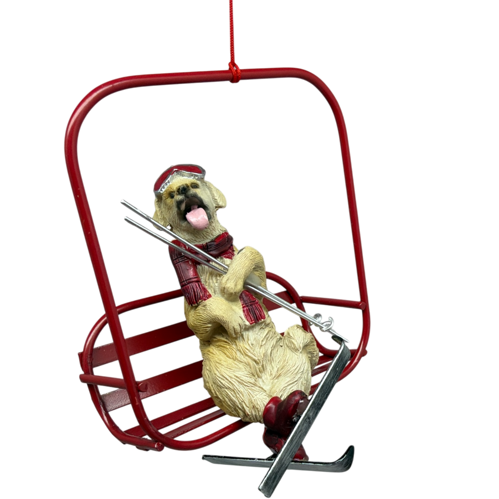 Dog Ski Lift Ornament
